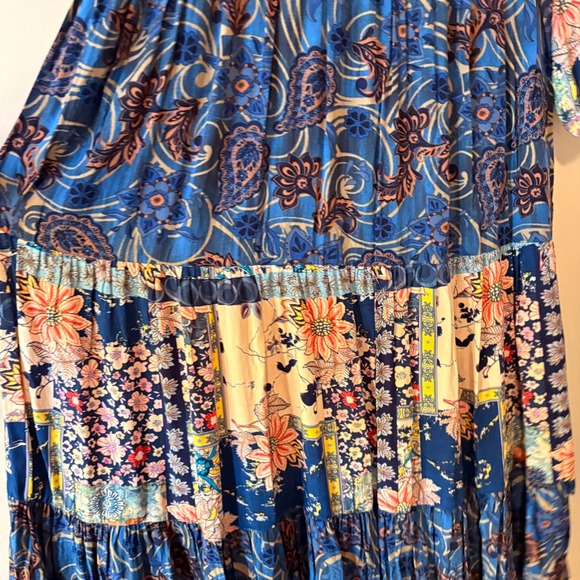 GiGio USA Women's Patchwork Floral Maxi Dress Bohemian Style Size S - Picture 8 of 10